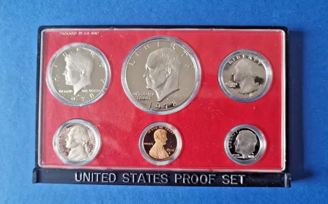 1978 S  6 Coin PROOF Set US Mint  Muenzen IKE DOLLAR, KENNEDY HALF /HN1027