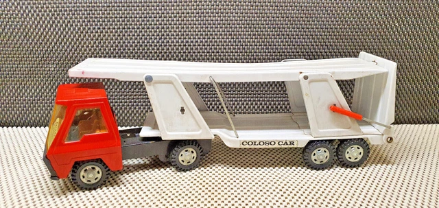 VINTAGE 70S ANCIEN CAMION PORTE-VOITURE 56cm TIGRE 2000 GOZAN en TÔLE VERT Truck EUR 30,00 VINTAGE 70S ANCIEN CAMION PORTE-VOITURE 56cm TIGRE 2000 GOZAN en TÔLE VERT Truck EUR 30,00