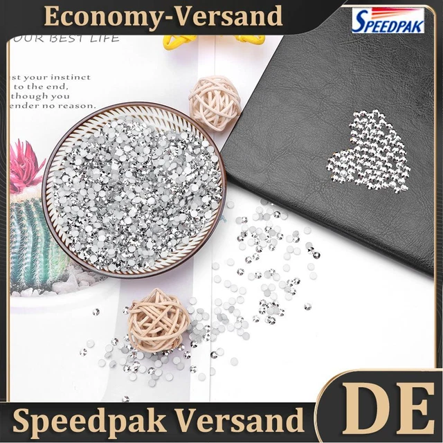 Prosperveil 30 g 4 mm Kristall flache Rückseite Strasssteine Strass Steine Rund