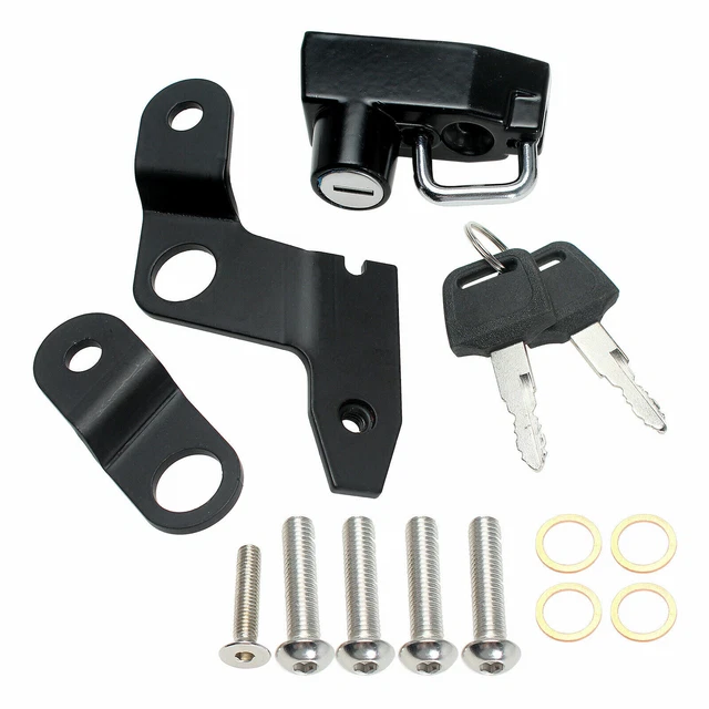 Black Anti-Theft Helmet Lock Kit for SUZUKI Hayabusa GSX1300R 2008-2020 Aluminum