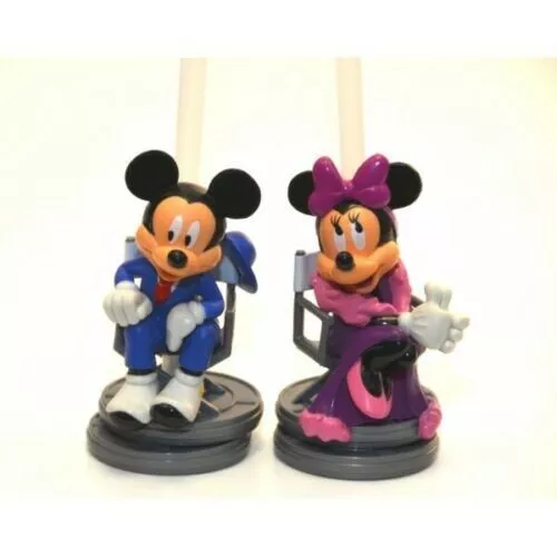 Disneyland Paris bottle topper cap straw - Mickey and Minnie set, new in plastic
