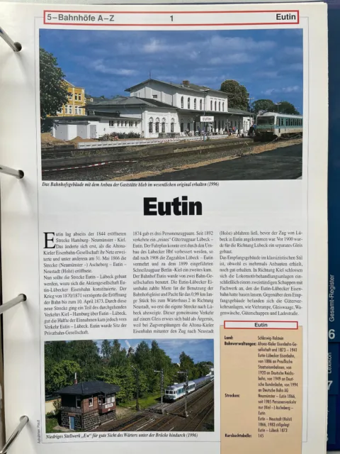 Eutin aus Das große Archiv der Bahnhöfe