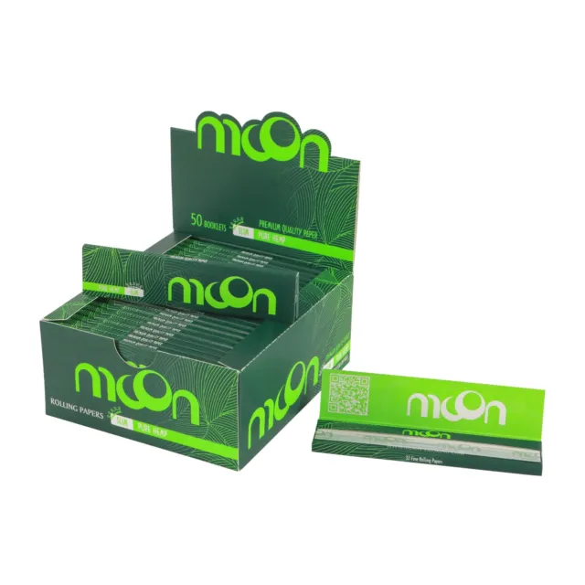 Moon Hemp Rolling Paper King Size Slim 108 mm Full Box 50 Pack Smoking Paper