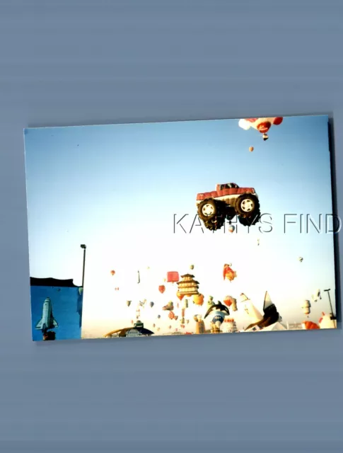 Found Color Photo H+4188 View Of Monster Truck Hot Air Balloon In The Sky