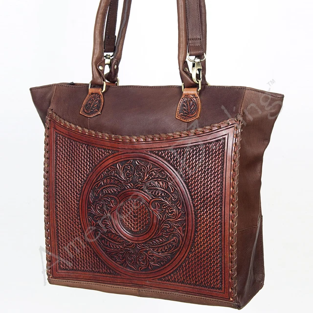 AD American Darling ADBGI114 Tote Hand Tooled Genuine Leather Women Bag Western