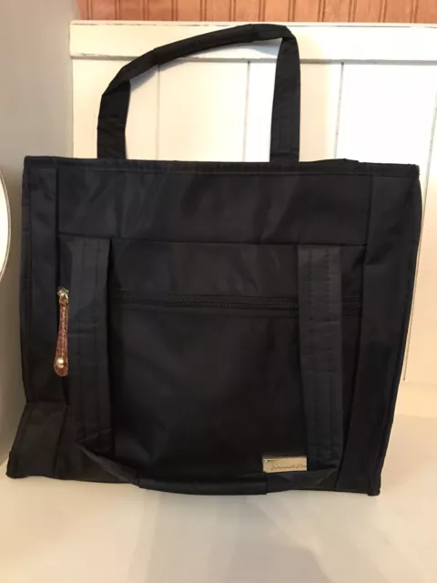 Samantha Brown Black Nylon Travel Tote 