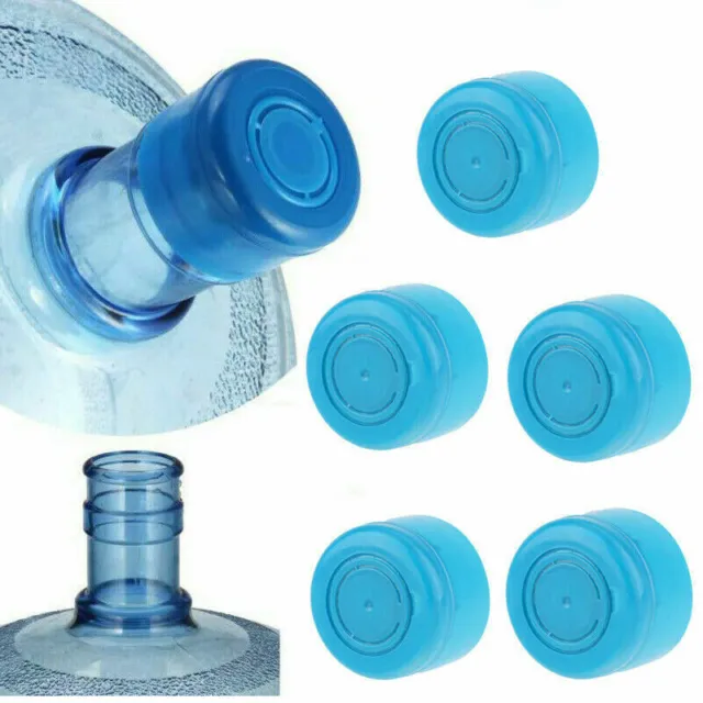 5 piezas botella de agua potable Blue Gallon cubo cierre atornillado Ersaql