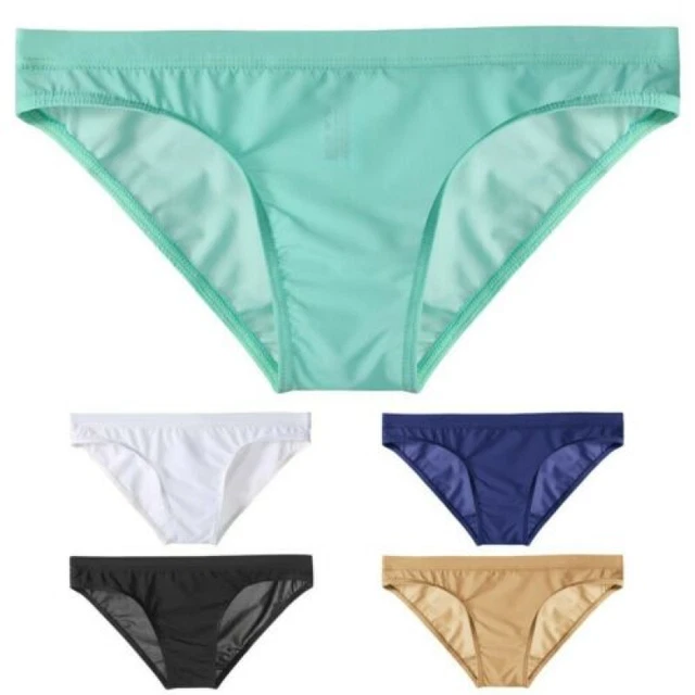 MENS BRIEFS BIKINI Sexy LowRise Ice Silk Panties Knickers Underwear
