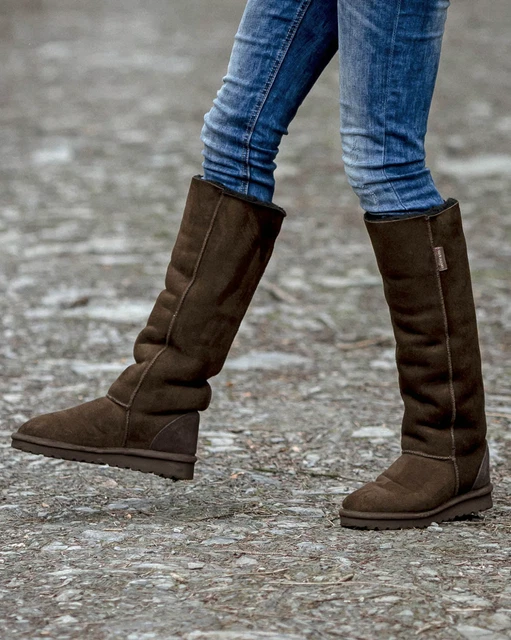 Celtic & Co Women's Size US8 UK6 Mocca Brown Celt Knee Boots Tall Shearling NWT