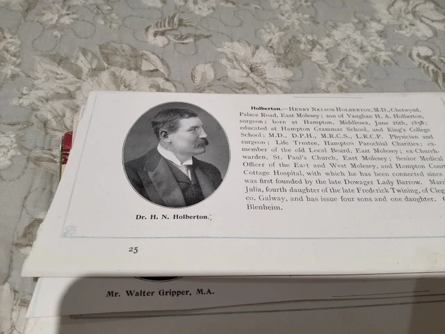 Xm17 Ephemera 1906 Picture Henry Holberton Chetwynd