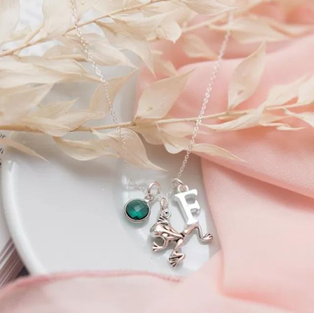 Frog necklace personalised gifts animal jewellery frog gifts