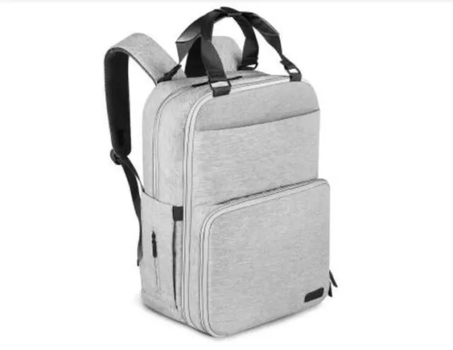 Diaper Bag Backpack 15 pocket MultiFunction Waterproof Baby Travel Bag-gray