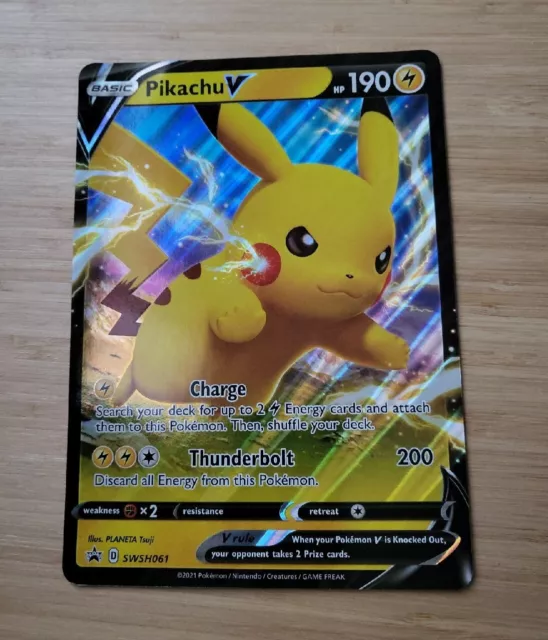 JUMBO/OVERSIZED Pikachu V - SWSH061 Sword & Shield Promo - Pokemon Card