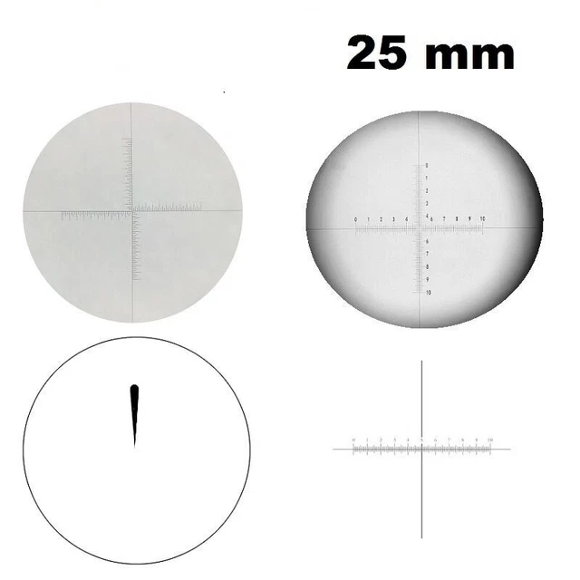 Micrometer Eyepiece Scale Optical Glass Cross Ruler Net Calibration Reticle