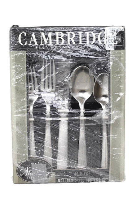 Cambridge Silversmiths Transition 5 Place Settings Hostess Set Flatware Satin