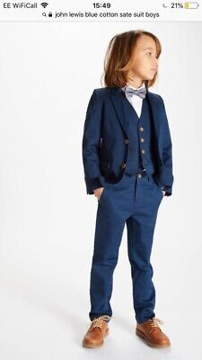 Boys Blue Cotton Suit Jacket Size 5 John Lewis