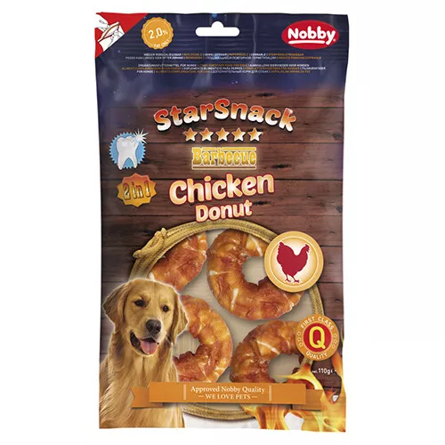 Nobby Starsnack Barbacoa Pollo Dona, 110G / 5 Pieza, Nueva