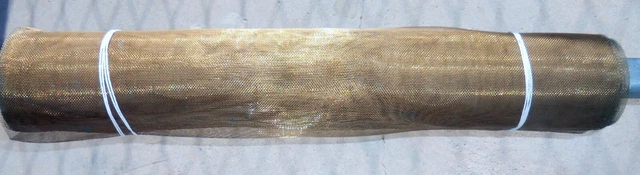 Brass Woven Wire Mesh/Screen 21 foot 9 inches x 27.5 inches nos