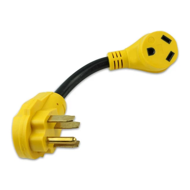 Heavy duty Male to Female RV Dogbone Adapter for 50 Amp to 30 Amp Transition