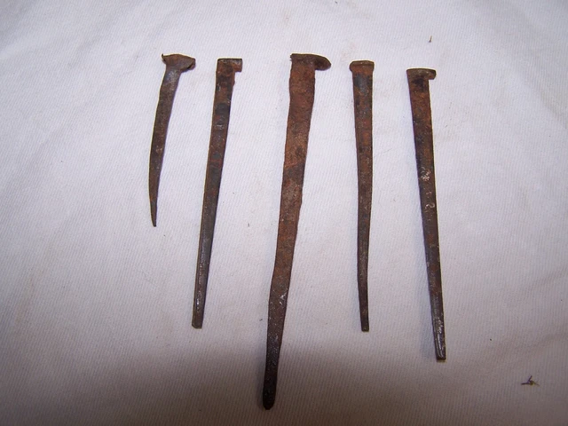 Early American flooring nails. Circa 1805-late 1820's. 3