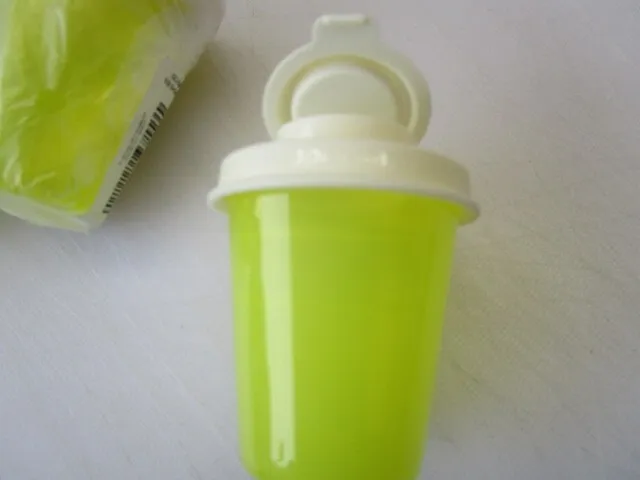 4 New Yellow Tupperware Salt Pepper Spice Shaker 2 Oz  Midget Mini 4 Per Order 2