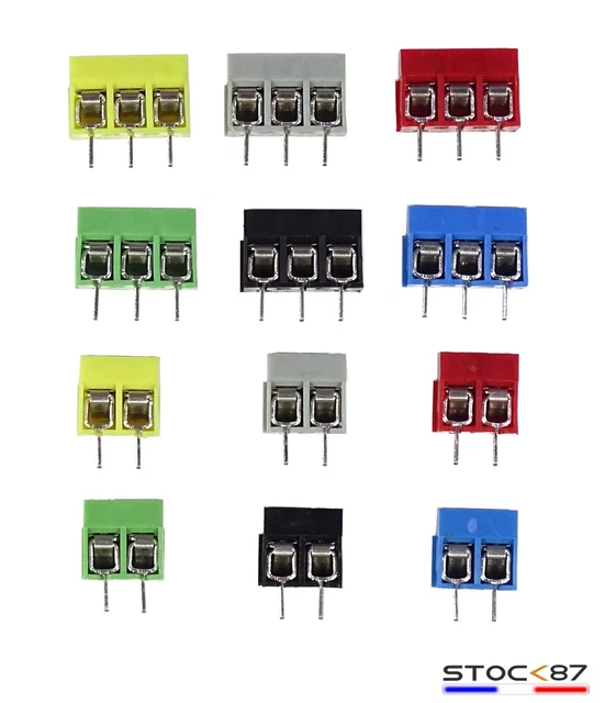 Bornier De Rail DIN UK6N - Lot De 5 Pièces - 800V 57A - Section 6mm² - Vis/agrafe - Rouge - Marque Uxcell