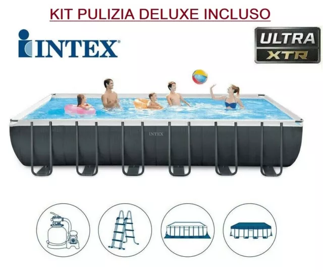 Piscina Intex Fuoriterra 732X366X132 Xtr Rettangolare Ultraframe Offerta+Deluxe