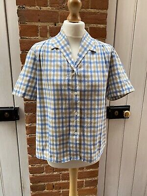 VINTAGE AQUASCUTUM reversibile corpo più caldo Gilet Marrone/Beige/Blu Taglia Small 8/10 