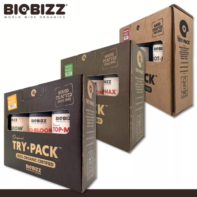 Biobizz Trypack Indoor, Outdoor oder Stimulant zur Auswahl je 3x 250ml Biodünger