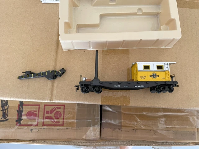 MODEL POWER HO Scale Rio Grande Black / Yellow Mow Jib Crane Car ...