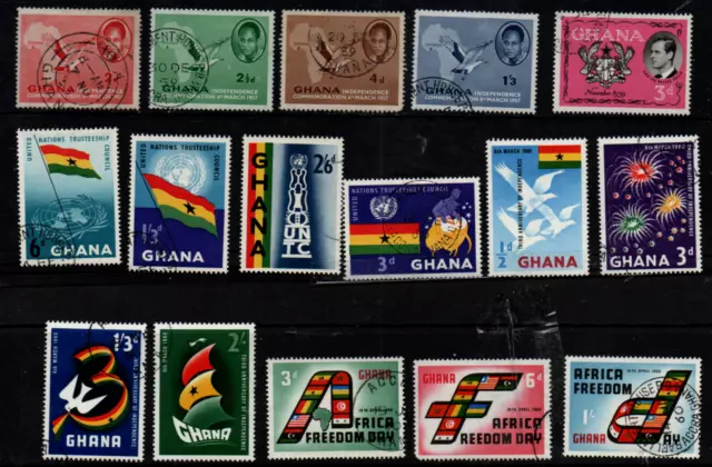 Ghana 1957-1960 Commemorative Issues SG166-169 & SG233-244 Used