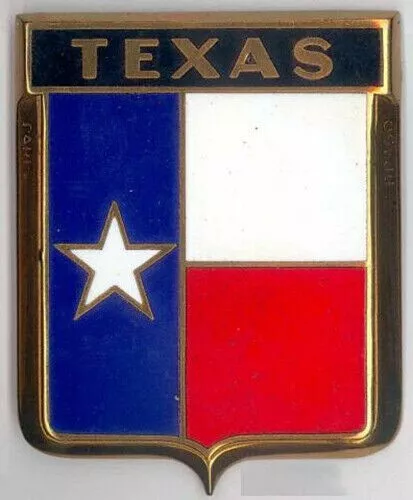 Badge auto car drago 1950s original Texas USA State American 291