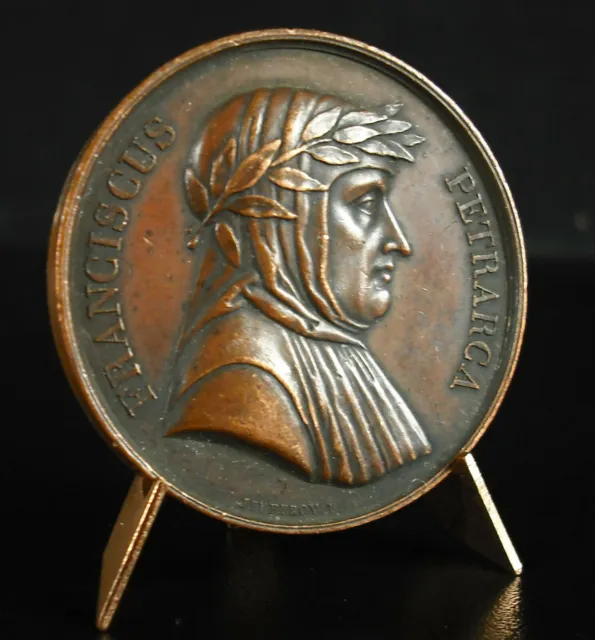 Medaille Petrarca Dichter Poet Humanist Florenz Italien Francesco S Jeuffroy