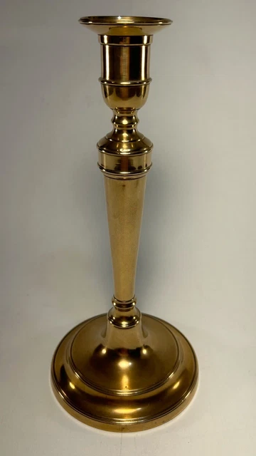 Antique 18Th Century English Georgian Neoclassical Bell-Metal Socket Candlestick