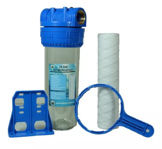 Wasserfilter Gehäuse SET 10 Zoll + Sediment Wickel Vor Filter Brunnen Haus Pumpe