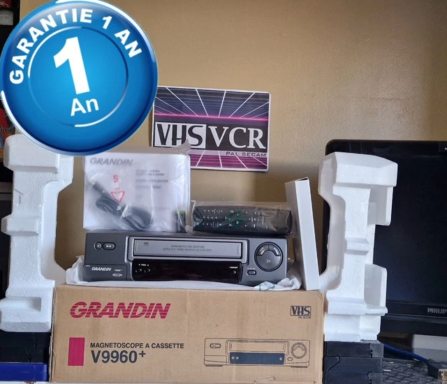 Magnétoscope Philips VR 3469, 3 Têtes VHS Turbo Drive, Noir, Pour Pièces