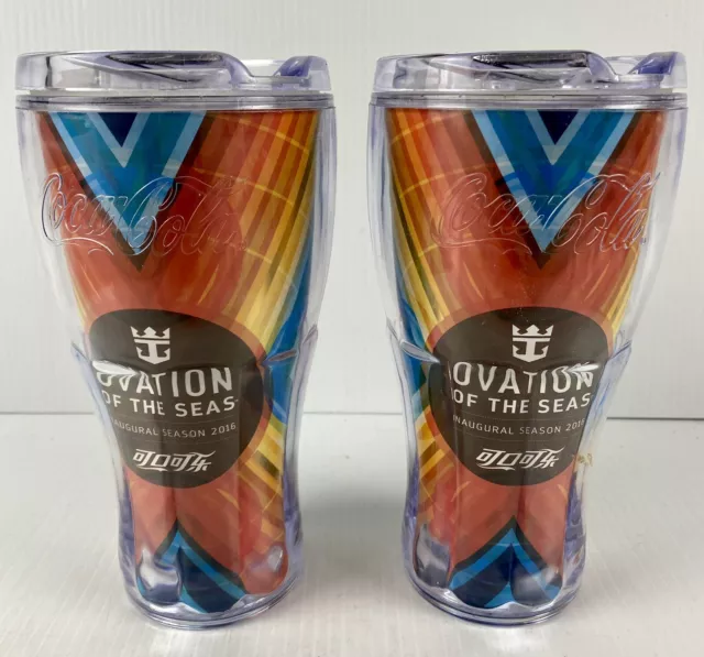 ROYAL CARIBBEAN COCA Cola Coke Soft Drink Water Soda Cup Tumbler w/Lid