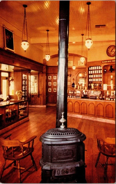 Disneyland Postcard Upjohn Company Old Fashioned Drugstore Vintage Disney CA