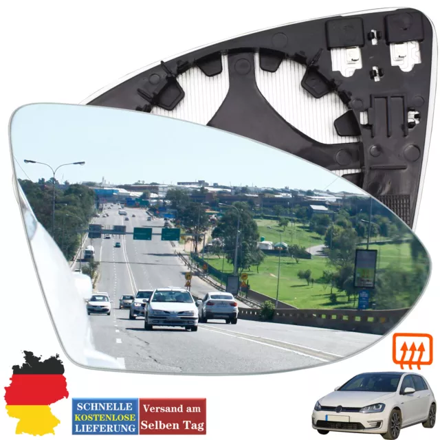 Espejo retrovisor exterior cristal calefactable para VW GOLF 7 5G1,BA5,BV5 derecha 5G0857522