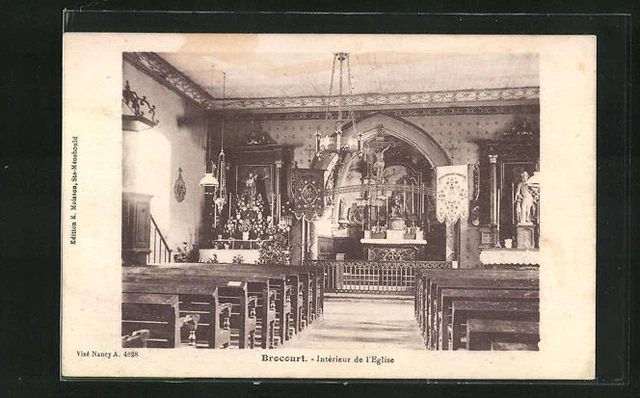CPA Brocourt, Intèrieur de l´Eglise
