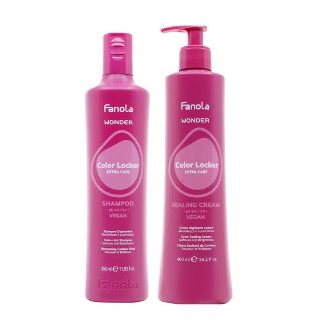 FANOLA Kit Wonder Color Locker Shampoo 350ml + Crema Sigillante Colore 480ml