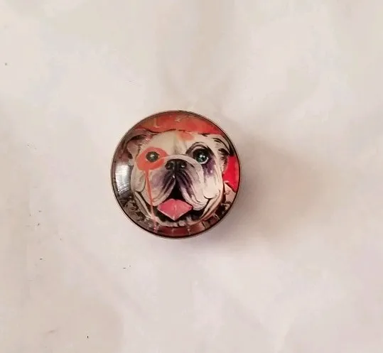 Lot of 3 Fits Ginger Snap Animal Lovers JEWELRY 18mm Button Charm Dog