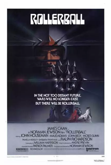 ROLLERBALL Movie POSTER 27x40 James Caan John Houseman Maud Adams Moses Gunn