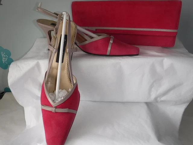 Pink shoes and clutch bag 2025