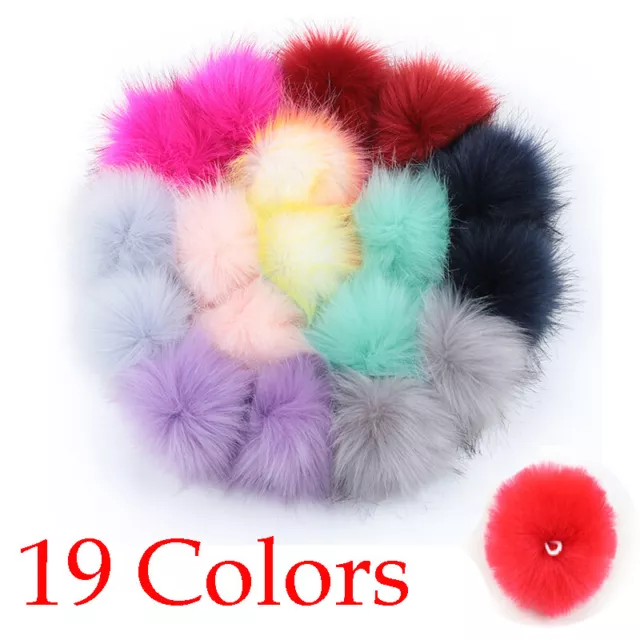 15/12/10 Cm Bricolage Fausse Fourrure De Renard Pom Pom Boule De Fourrure F