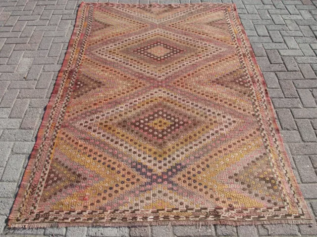 Turkish Large kilim 5x8, Anatolia rug, aztec kilim rug runner, rug for bedroom