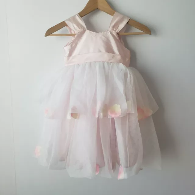 Pippa & Julie little girl's pink tiered floating tulle dress