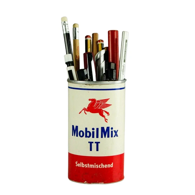 Mobil Oil Öldose Stiftehalter MobilMix Oldtimer Petromobilia 50er 60er Pegasus