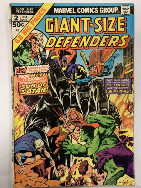 Giant-Size Defenders #2 (Marvel, 1974) Son of Satan Team-Up Gil Kane GD