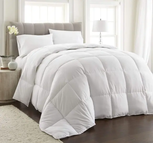 Queen Size Feather Heavy Goose Down Alternative Comforter Super Soft Luxury Warm